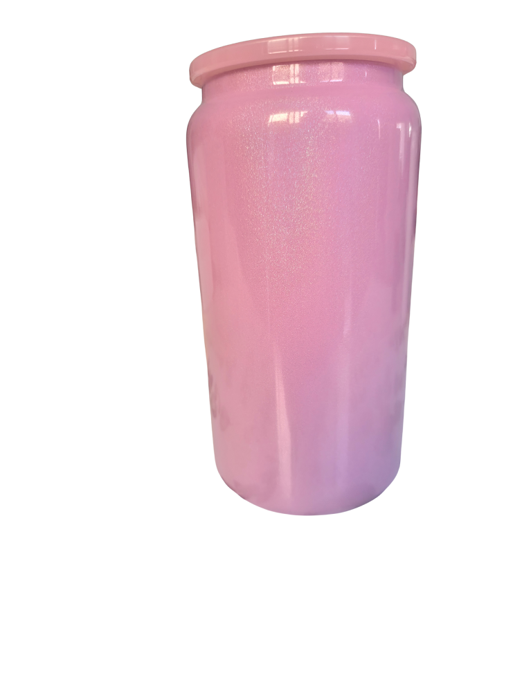 16oz Libbey stainless steel shiny tumbler - Light Pink