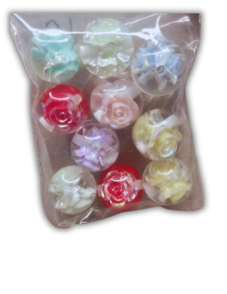 Rose beads 10pcs 12mm