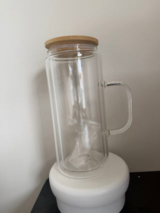 20oz snowglobe glass libbey with handle