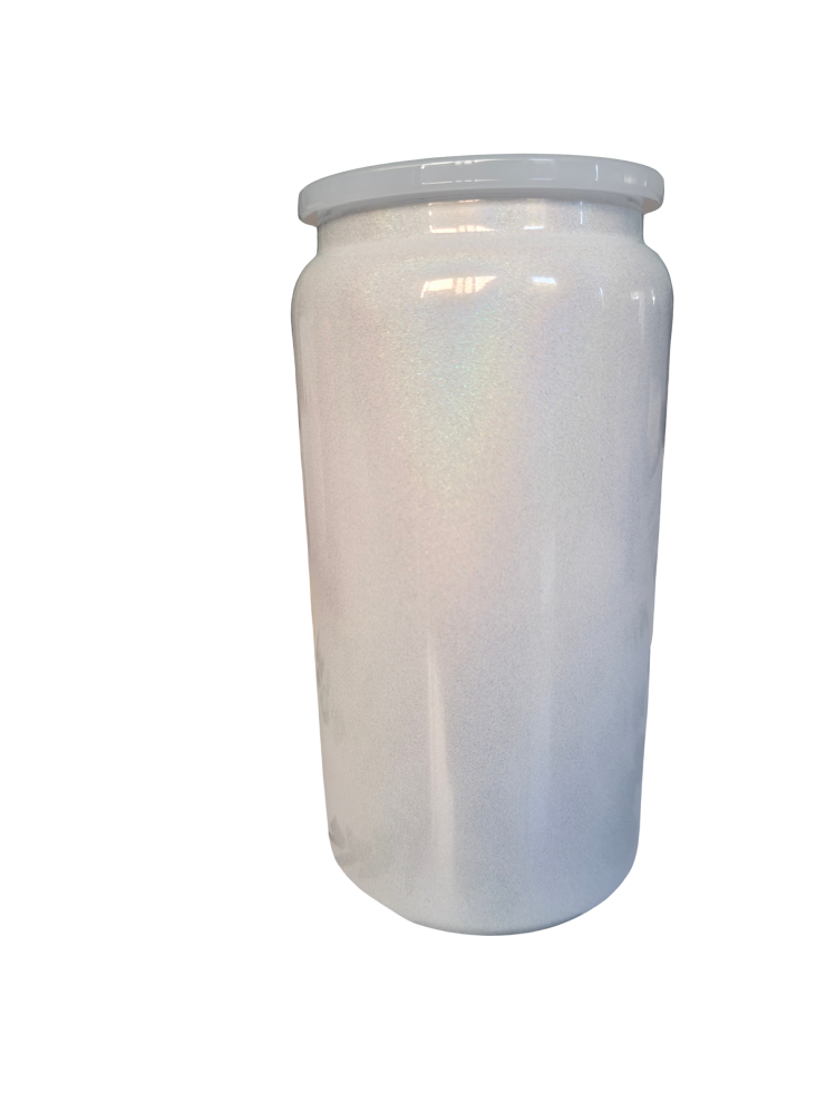 16oz Libbey stainless steel shiny tumbler - White