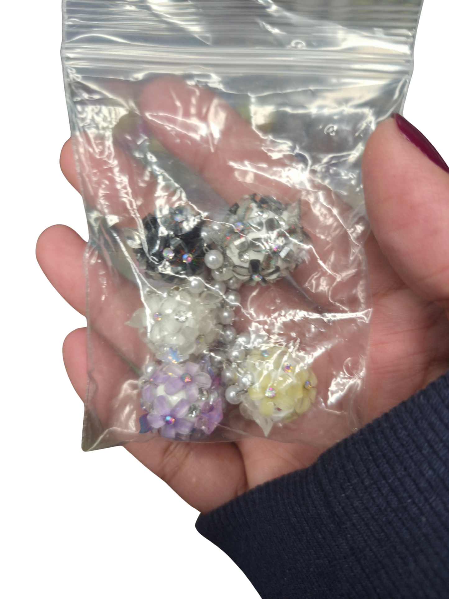 Dangle flower beads mixed 12mm