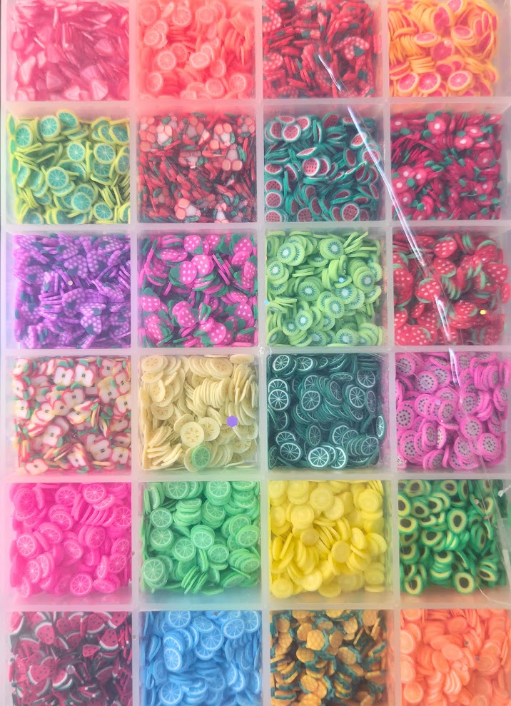 mixed fruit clay piece pack