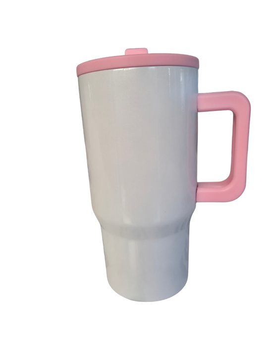 20oz Shimmer flip straw tumber - Light Pink