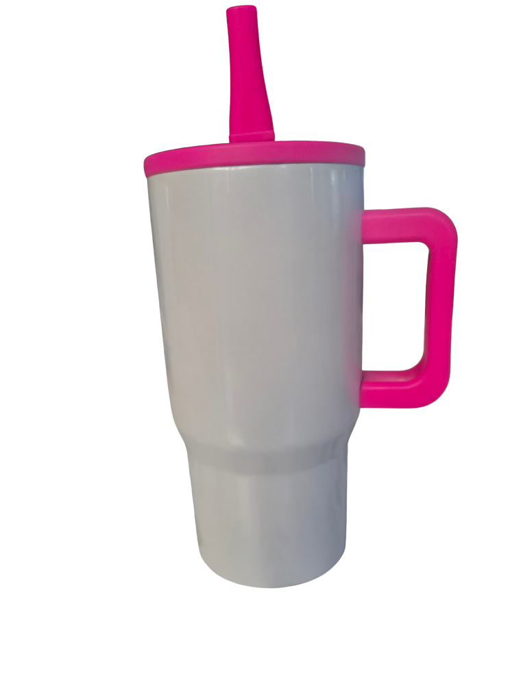 20oz Shimmer flip straw tumbler - Hot Pink