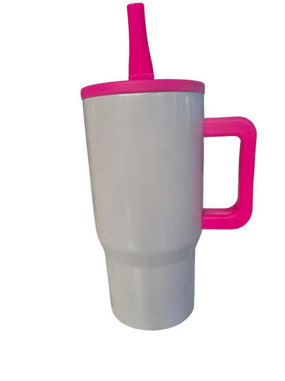 20oz Shimmer flip straw tumbler - Hot Pink