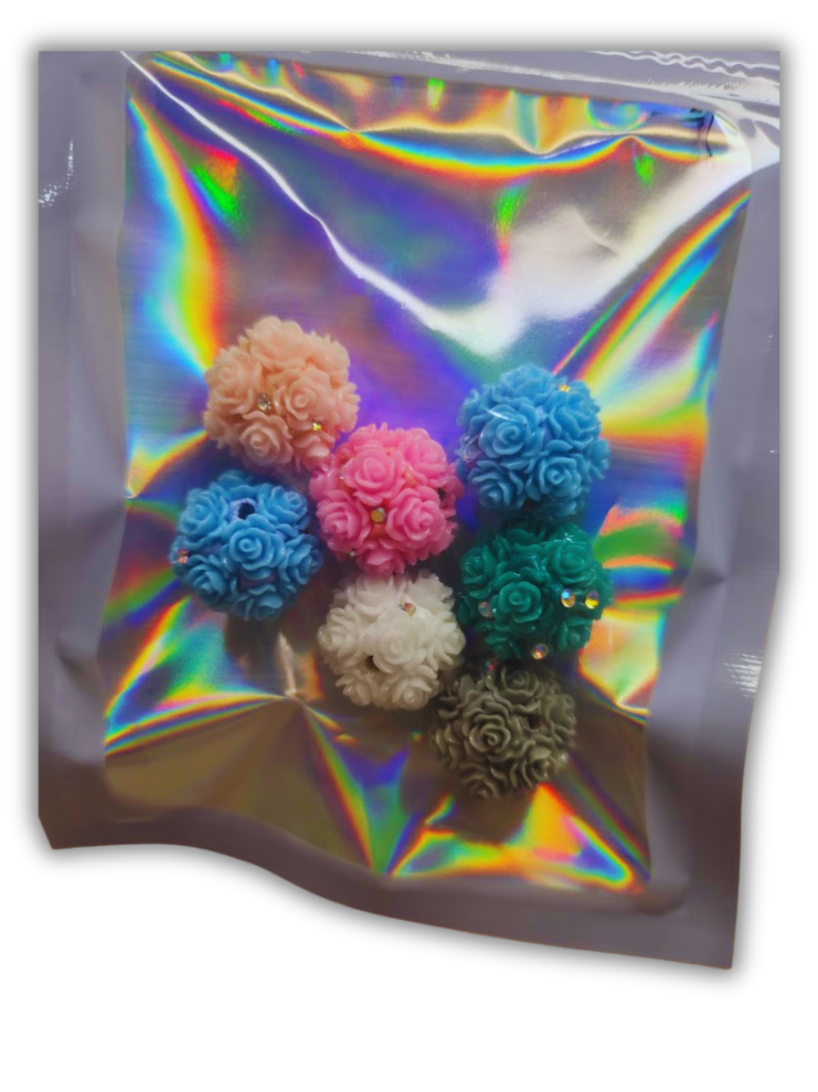 mixed bag of flowers 12mm 7pcs