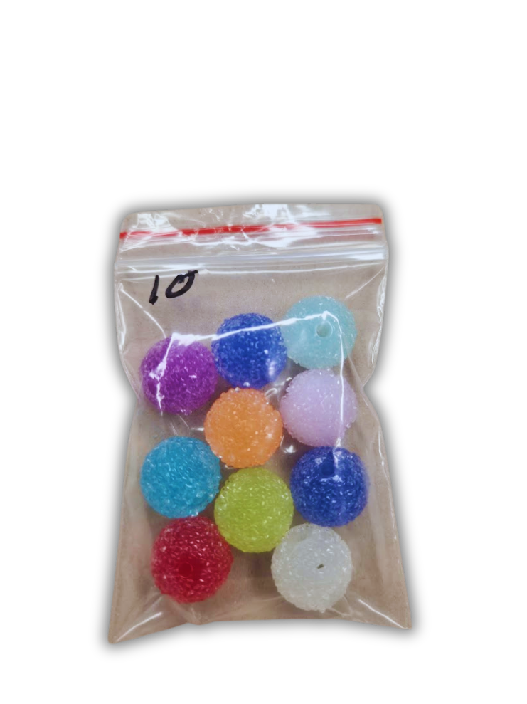 Sugar beads mixed bag 12mm 10pcs