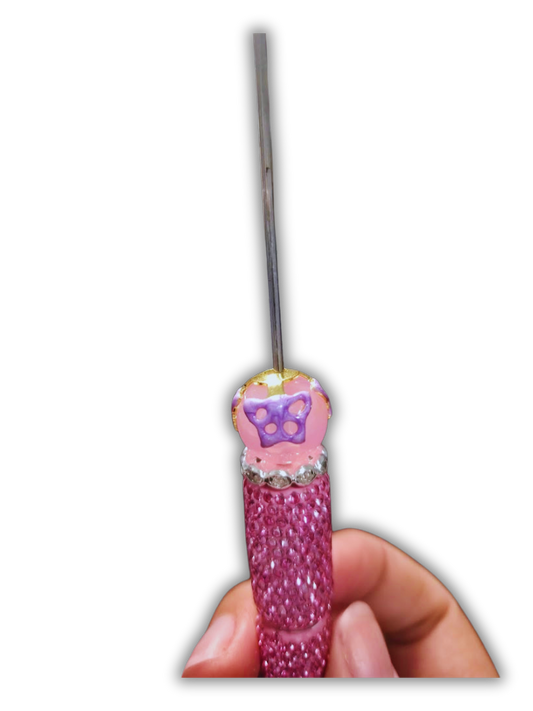 Purple and gold butterfly bead caps approx. 100pcs