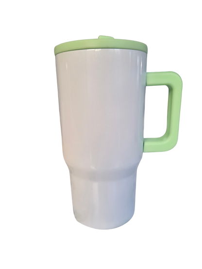 20oz Shimmer flip straw tumbler - Light Green