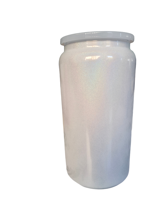 16oz Libbey stainless steel shiny tumbler - White