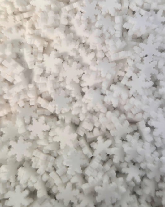 Snowflakes clay pieces