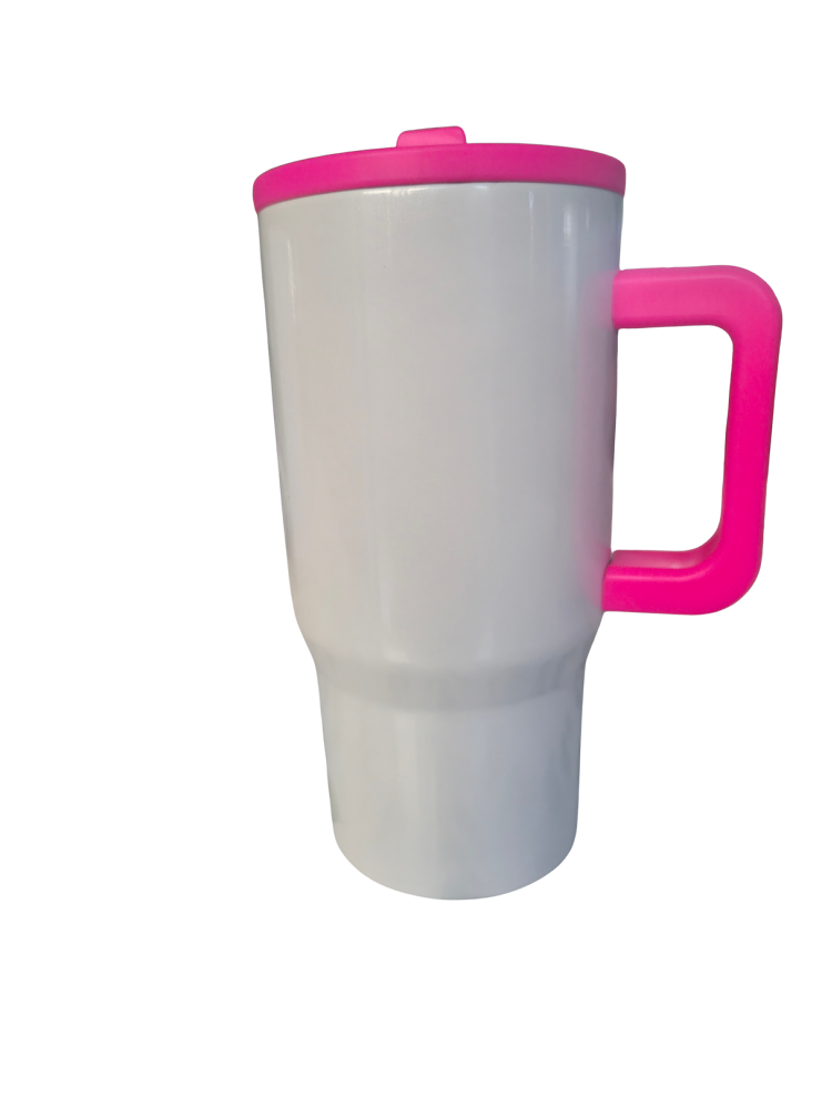 20oz Shimmer flip straw tumbler - Hot Pink