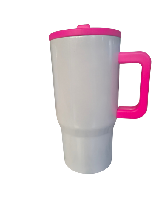 20oz Shimmer flip straw tumbler - Hot Pink