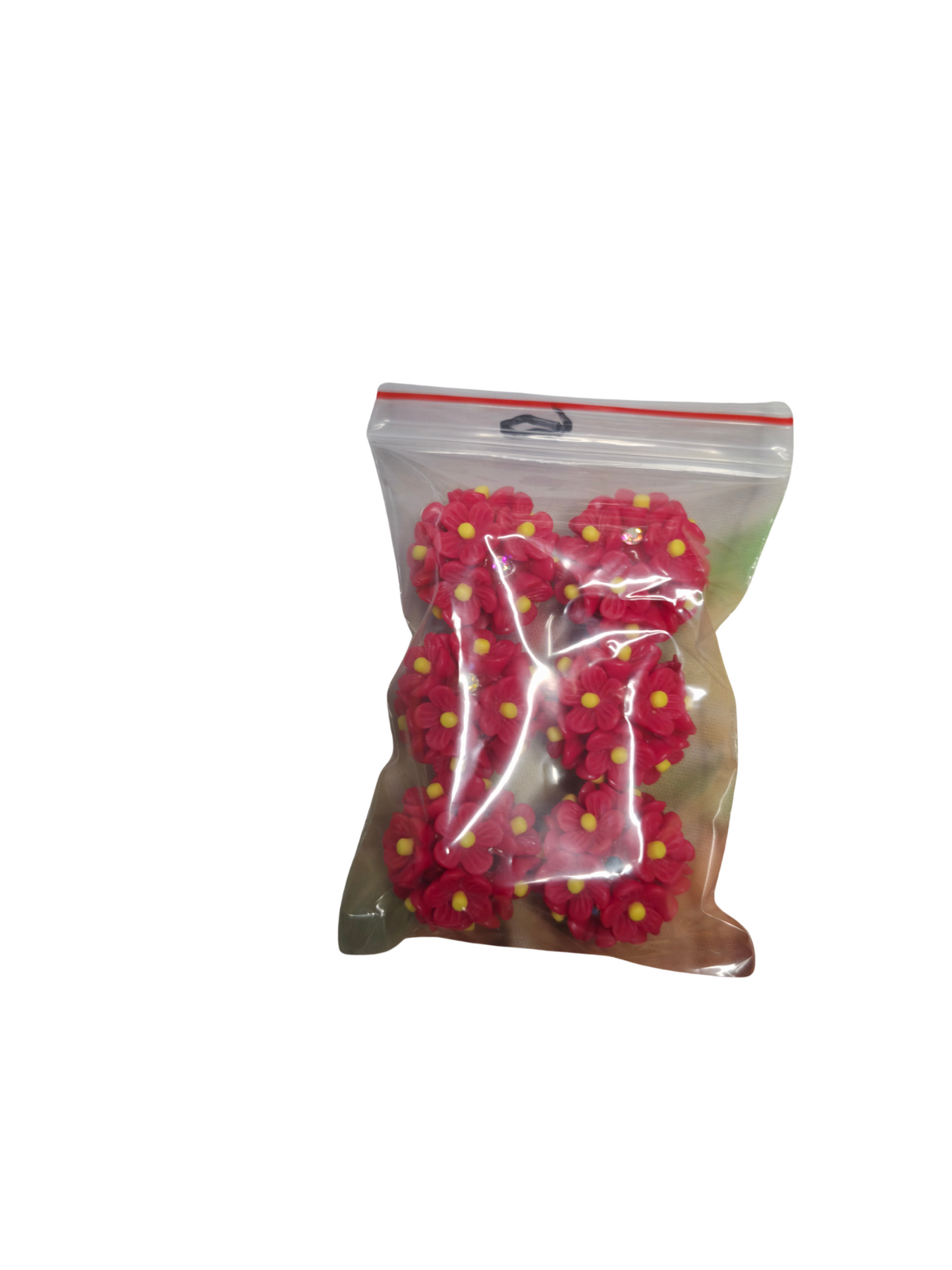 6pcs bag red flowers